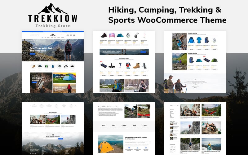 徒步旅行，露营，徒步旅行 & 体育商店WooCommerce主题