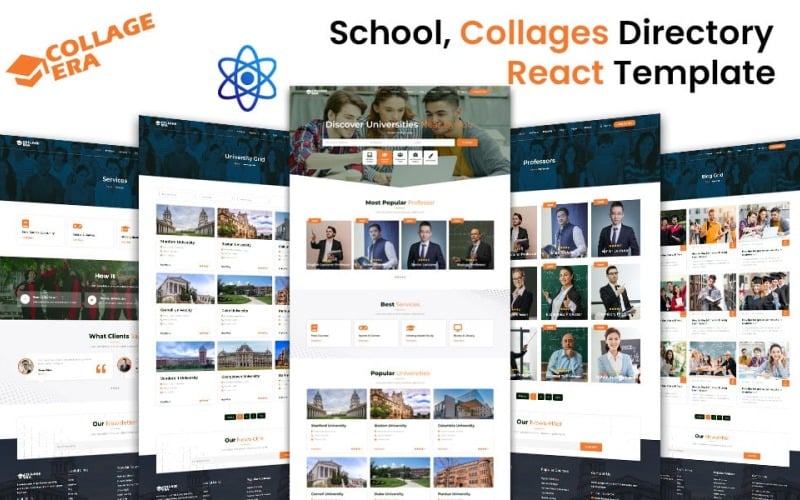 书院时代-书院, University and Online Course Educational React Website Template