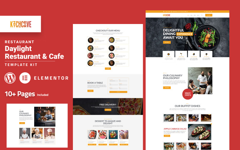 Kitchcrave – Kit Elementor de Restaurante e Café Daylight