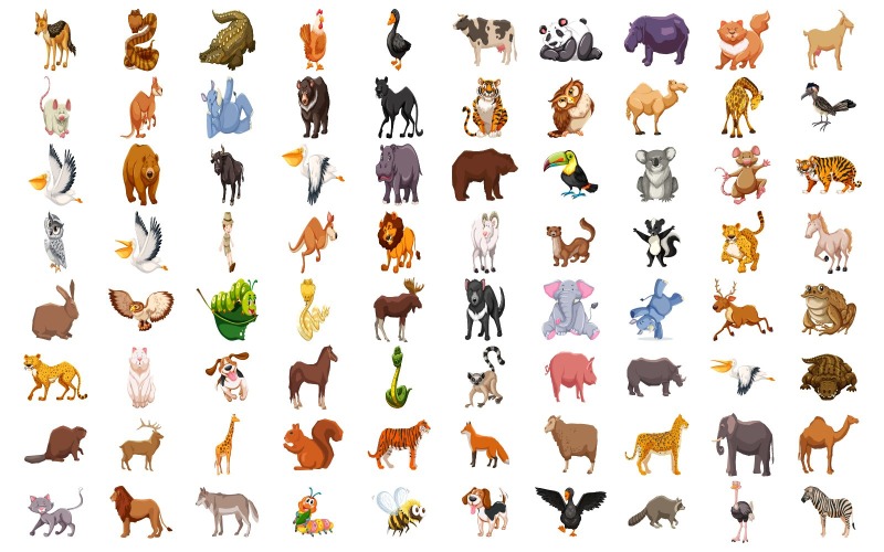 野生动物的奇迹:SVG动物插图