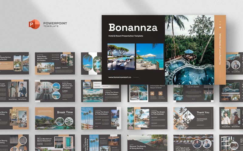 Bonannza – Resort- und Hotel-PowerPoint-Vorlage