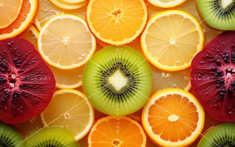 柑橘类水果背景平铺60