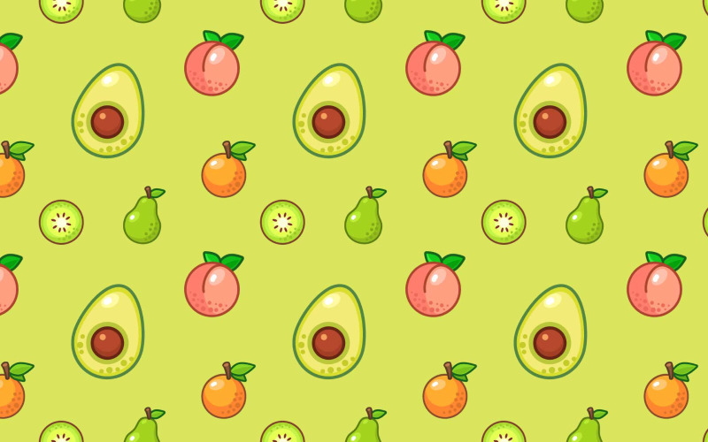 Met in de hoofdrol avocado naadloos patroon