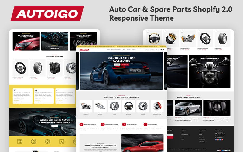 Autoigo - Automobile Car & Spare Parts Auto Tool MultiPurpose Shopify 2.0 Thème réactif