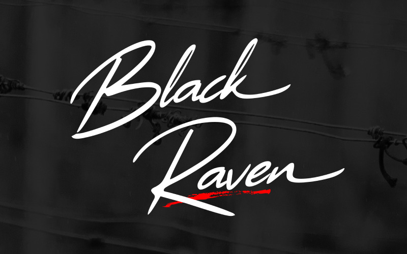 Black Raven - stilig handskriftstypsnitt