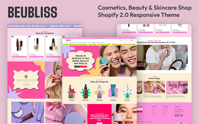 Beubliss - Negozio di bellezza e cosmetici Tema reattivo Shopify 2.0 multiuso