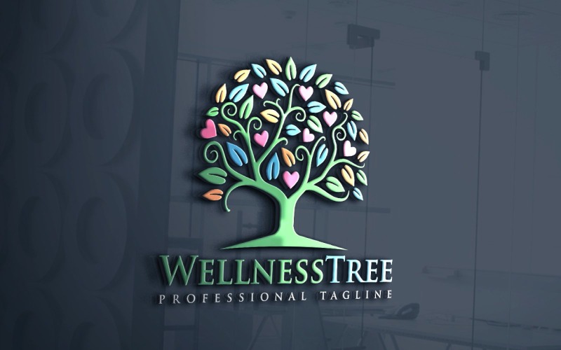 “爱的健康和希望之树”标志设计