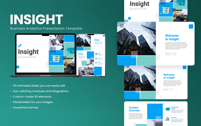 Insight - 动画商业分析 PowerPoint 演示模板
