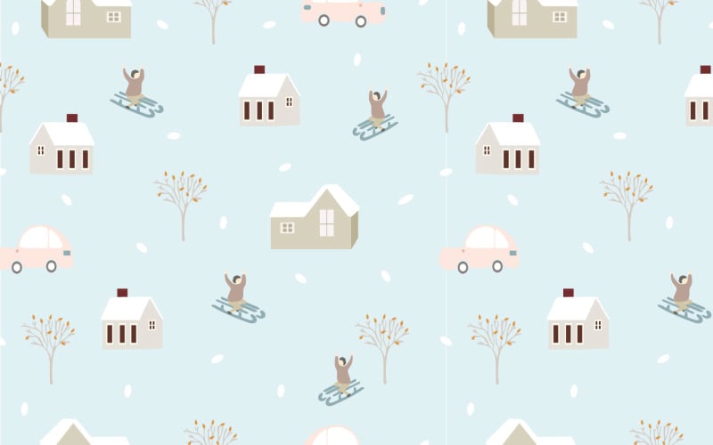 Winter Holiday Seamless Pattern