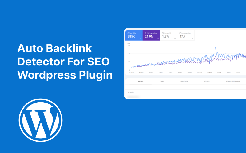 Automatische backlinkdetector voor SEO - WordPress-plug-in