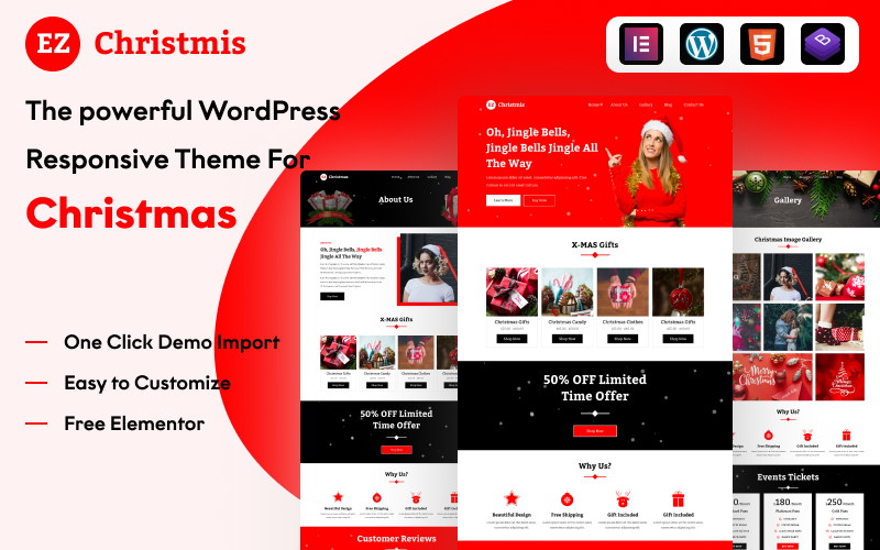 EZ Christmas:节日WordPress的主题是让你的节日业务更容易与元素