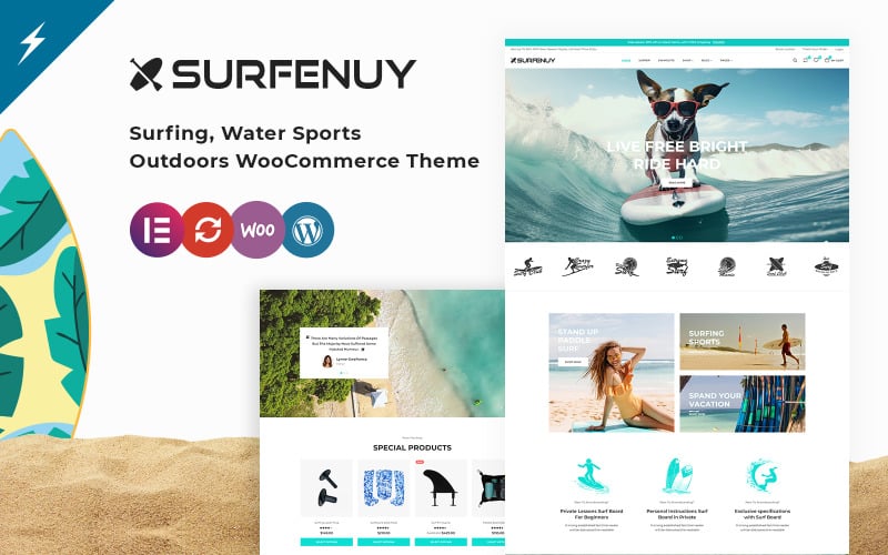 Surfenuy - Tema WooCommerce per surf, sport acquatici e attività all'aperto
