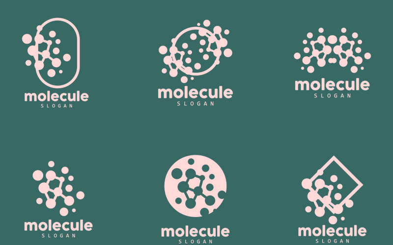 Neuron Logo Molecuul Logo Ontwerp SET4