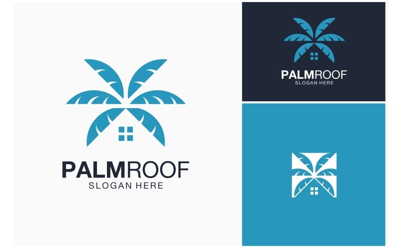 Huisdak Palmbladeren Logo