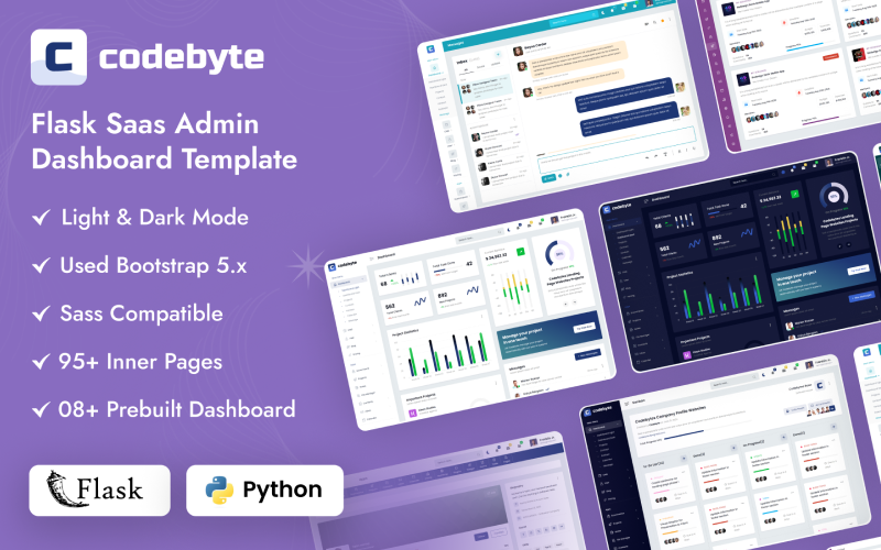 CodeByte - Flask Saas管理仪表板引导模板