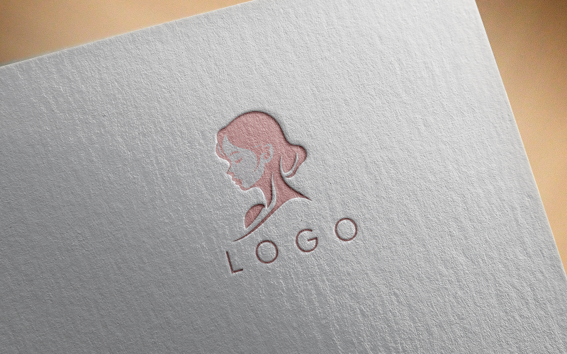 Cute girl logo 12-0385-23