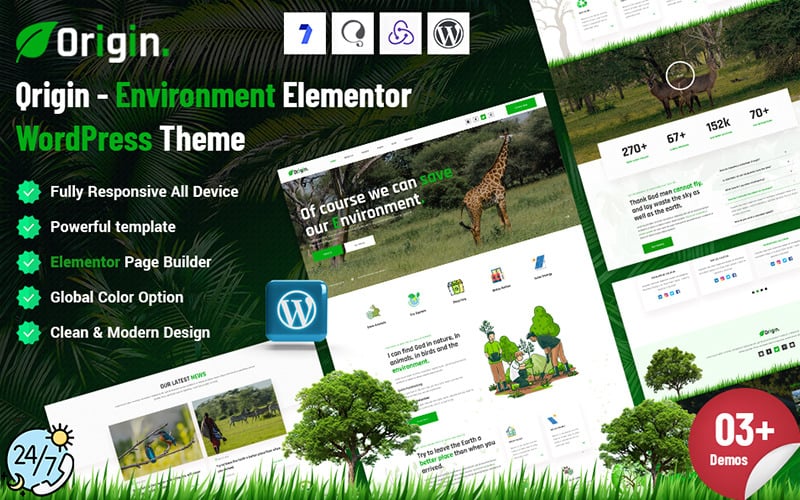 Qrigin - Environment Elementor WordPress Theme