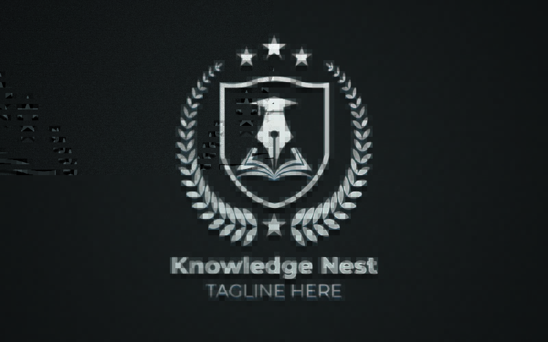 教育和学术知识的Nest标志模型