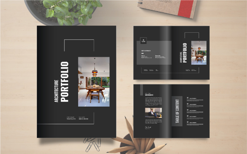 Vorlage F R Ein Architektur Portfolio Oder Layout Einer Brosch Re Zum