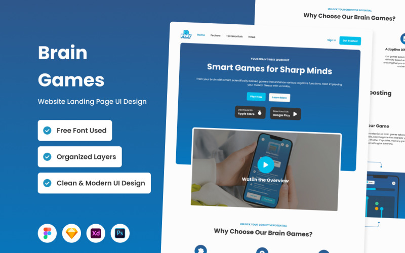 IQPlay - Brain Games Landing Page V2