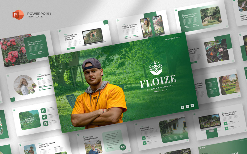 Floize - Plantilla de PowerPoint para paisajismo y jardinería