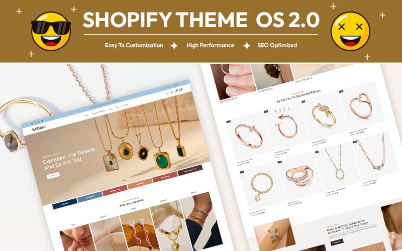 Starshine -响应Shopify 2主题.0为现代珠宝为豪华高端珠宝