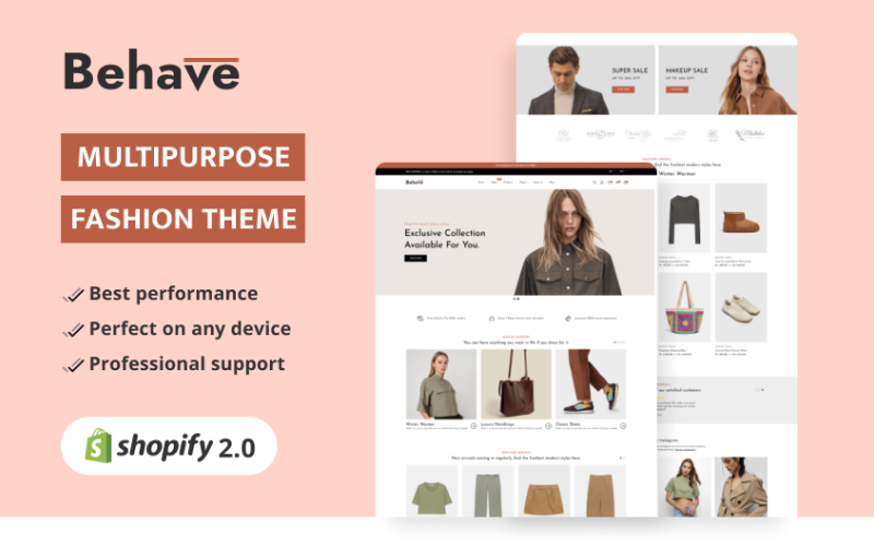 Behave - Fashion & 配件高级Shopify 2.0多用途响应主题