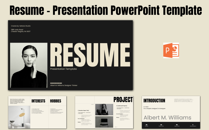 CV - Modèle PowerPoint de présentation