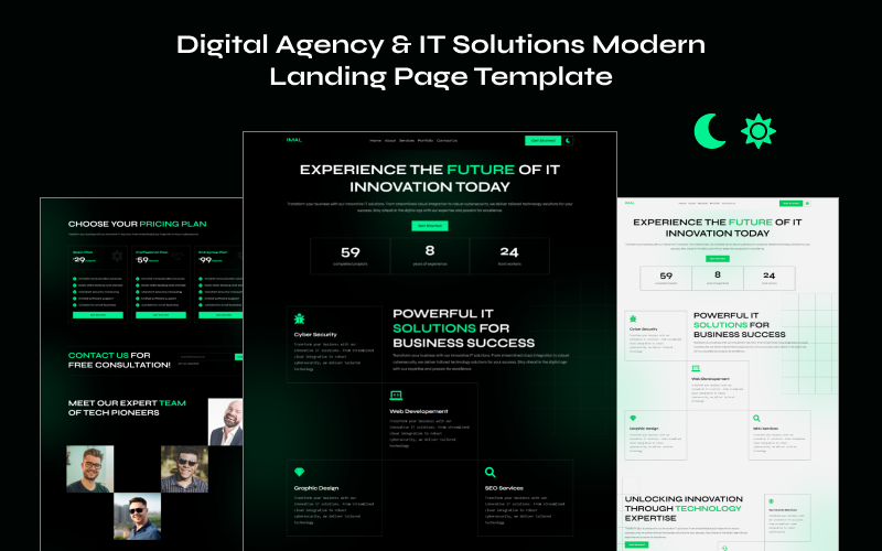 Imal – Kreativagentur – Moderne Landingpage-Vorlage für Unternehmensdienstleistungen