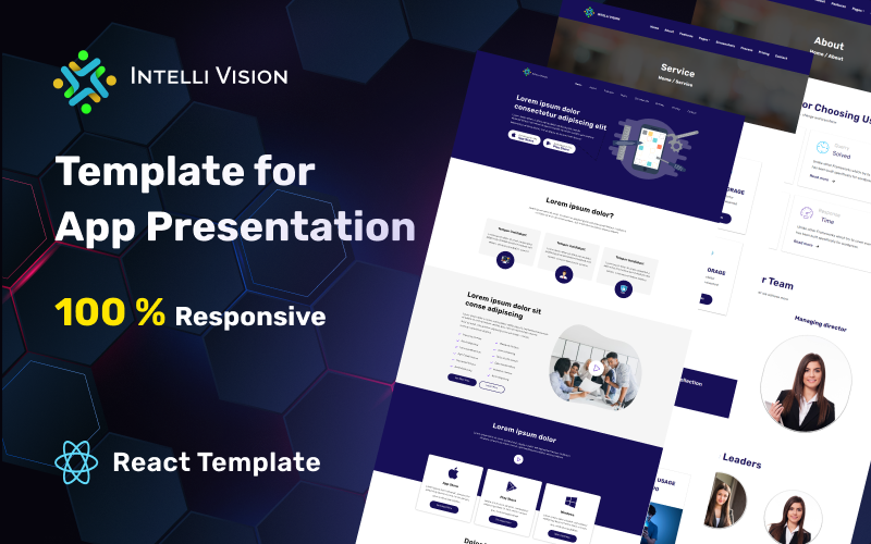 Intelli Vision -应用程序演示的反应模板