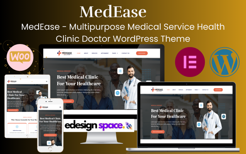 MedEase -多功能医疗服务和健康诊所医生wordpress主题