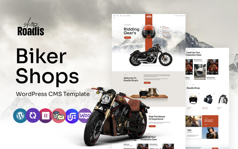 Roadis - Biker Shop Víceúčelové téma WordPress Elementor