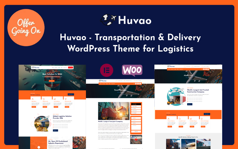 Huvao - Doprava a dodávka Téma WordPress pro logistiku