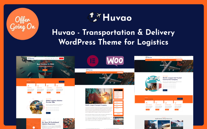 Huvao -运输 & Delivery WordPress Theme for Logistics