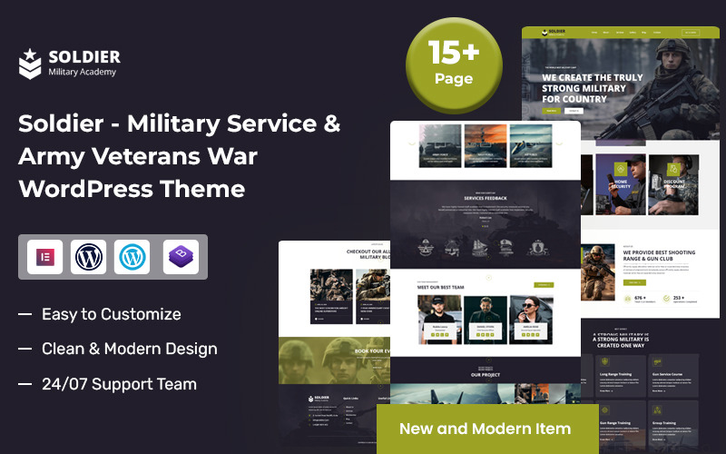 士兵- WordPress主题的军队服务和退伍军人的战争