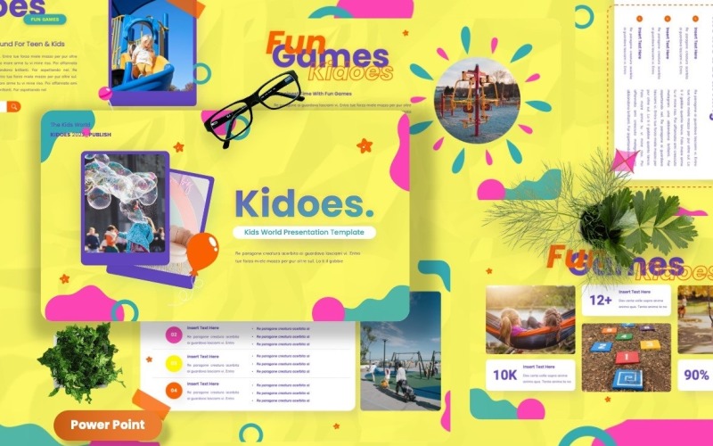 Kidoes -世界儿童Powerpoint模型
