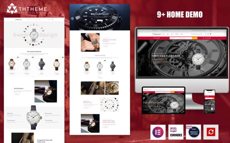 TopWatch – Watch Store & Repair Services Elementor WordPress Theme