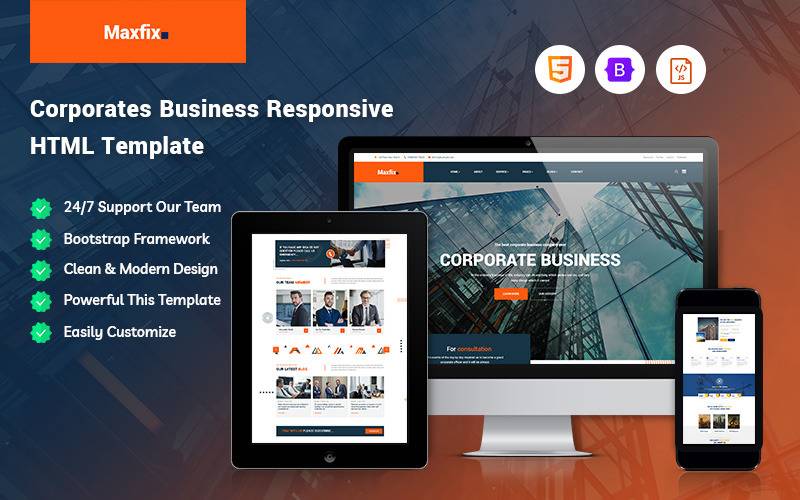 Maxfix - Шаблон корпоративного бизнес-сайта
