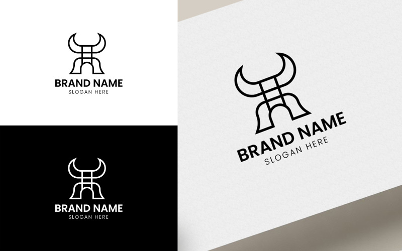 Bull Horn vector logo template-06-213