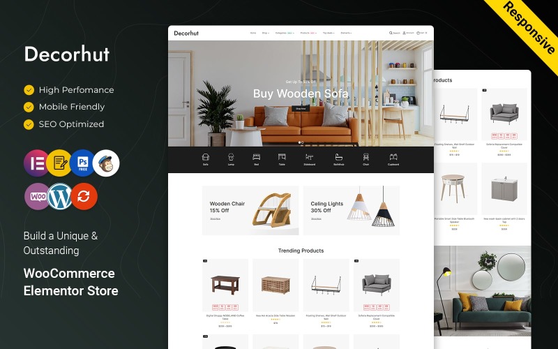 Decorhut - Decor Belső és Bútor Elementor WooCommerce téma