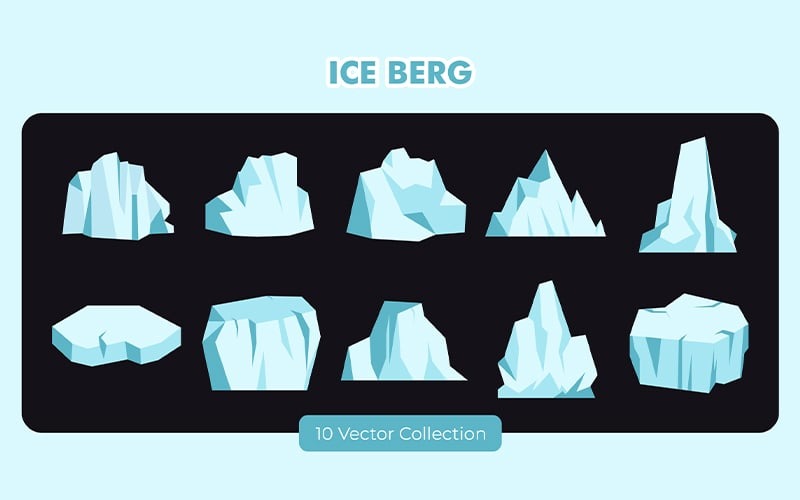 Ijs Berg Vector Set collectie