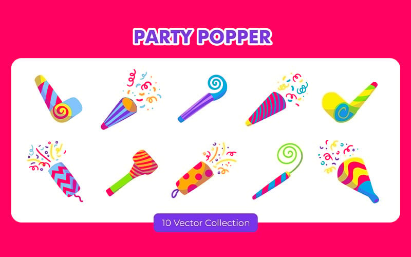 Коллекция векторных наборов Party Popper