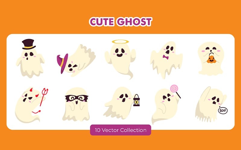 Leuke Ghost Vector Set-collectie