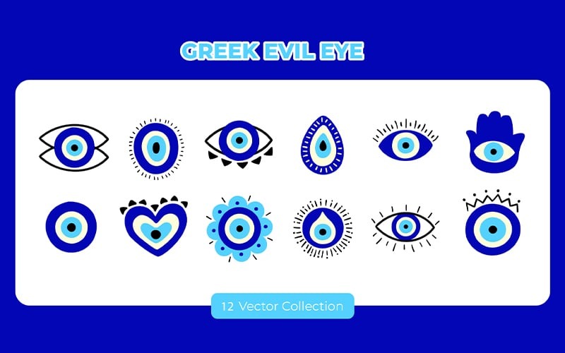 Griekse boze oog vectorset