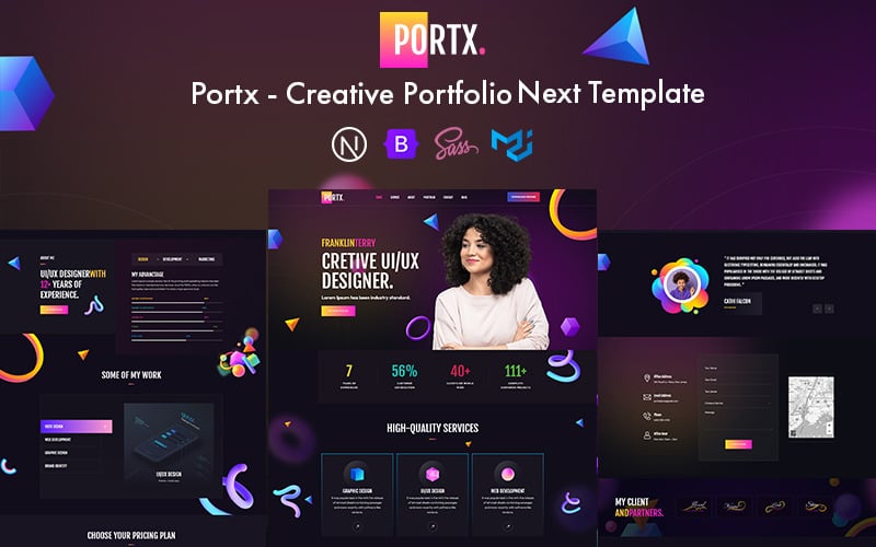 Portx -模板Creative Portfolio Next js