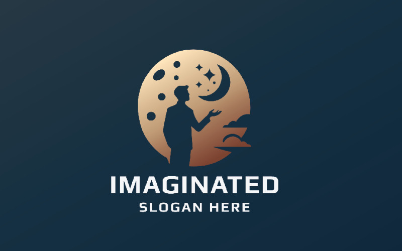 Logotipo de empresa global imaginada