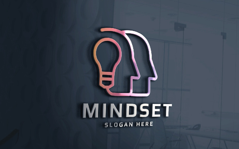 Mindset idee menselijke professionele Logo