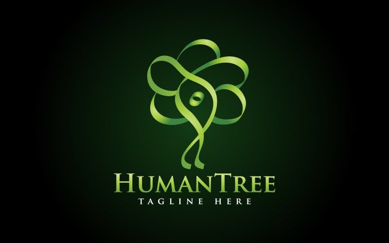 Abstract menselijke boom of bloem menselijk logo