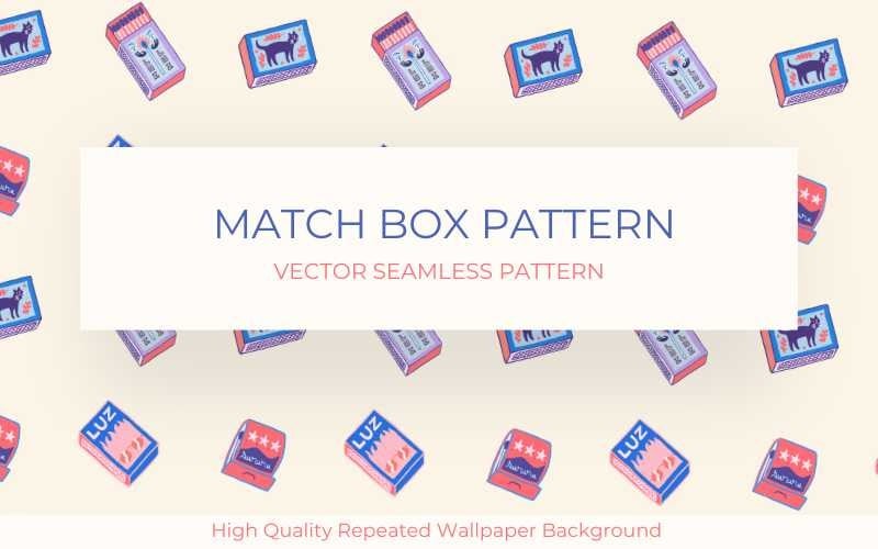 Vintage Match Box naadloze patroon