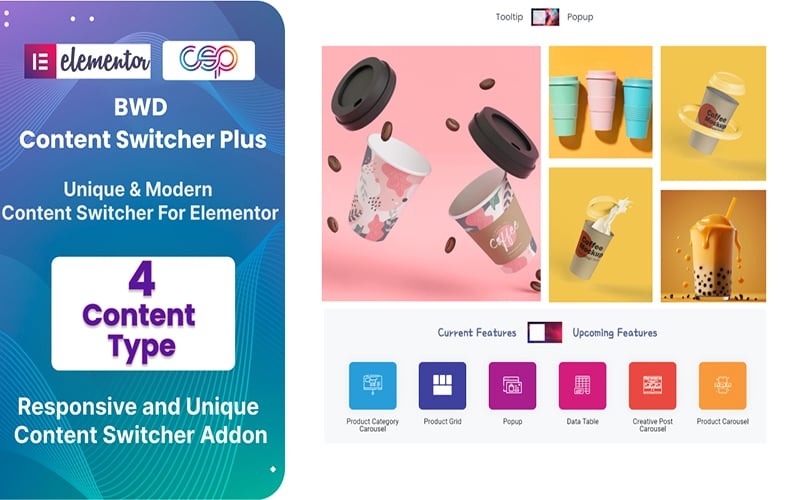 Content Switcher Plus WordPress-plug-in voor Elementor